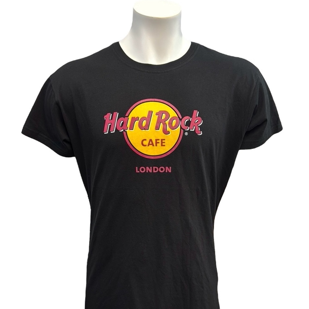 Hard Rock Cafe London England Classic '71 Black Yellow Red Women's T-Shirt XXL - Picture 4 of 11